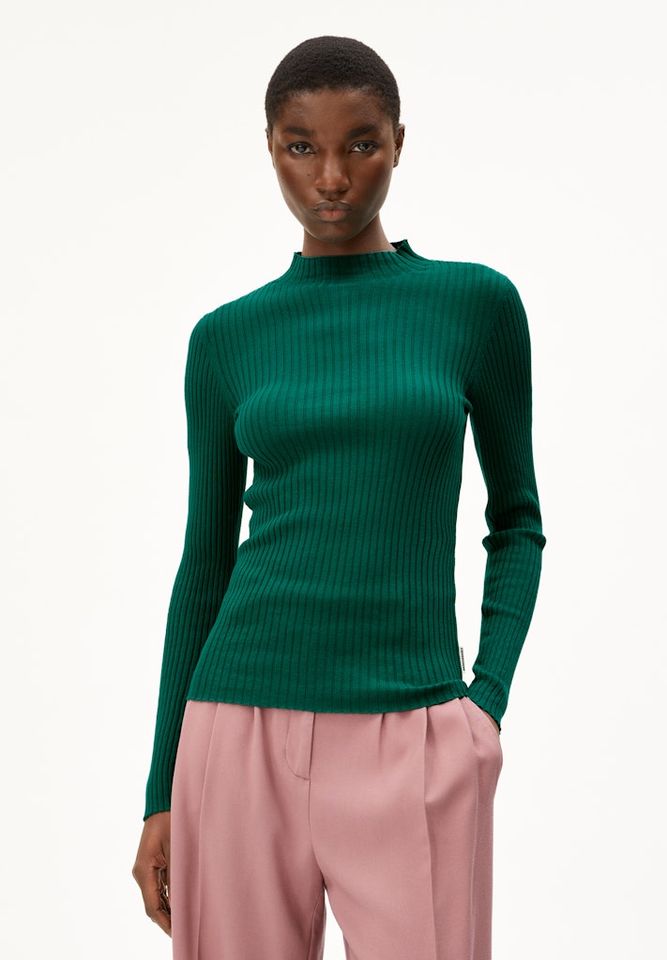Rippstrick Alaania emerald green von Armedangels