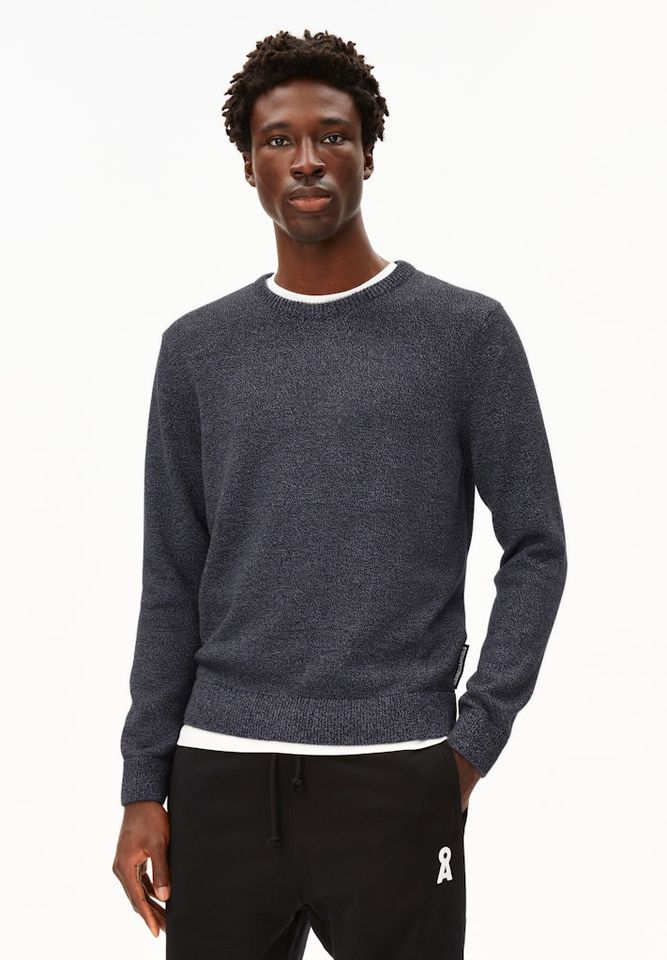 Strickpullover Alvaario steel melange-dark morning-night sky von Armedangels