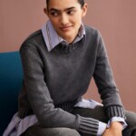 Strickpullover Amaliaas Gmt Dye black von Armedangels