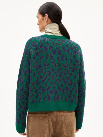 Strickpullover Diliriaa Leopaa emerald green von Armedangels