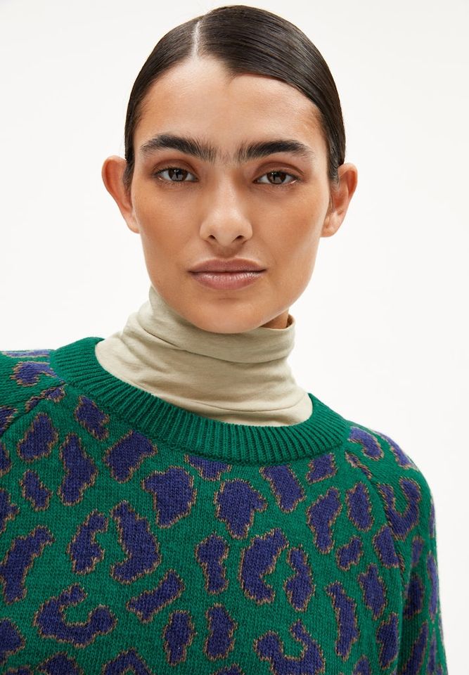 Strickpullover Diliriaa Leopaa emerald green von Armedangels