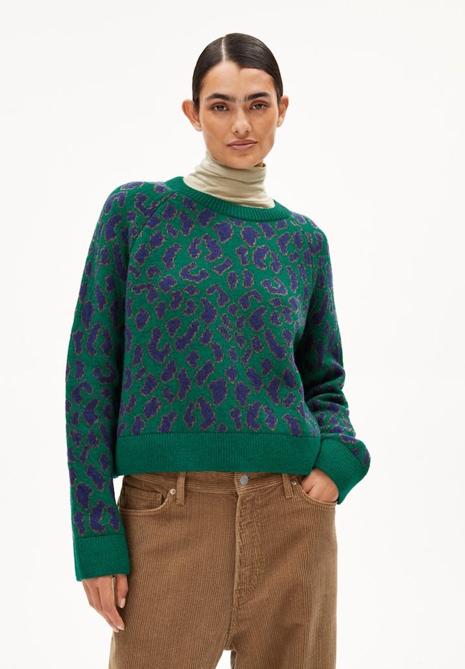 Strickpullover Diliriaa Leopaa emerald green von Armedangels