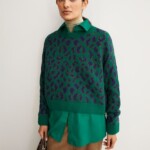Strickpullover Diliriaa Leopaa emerald green von Armedangels