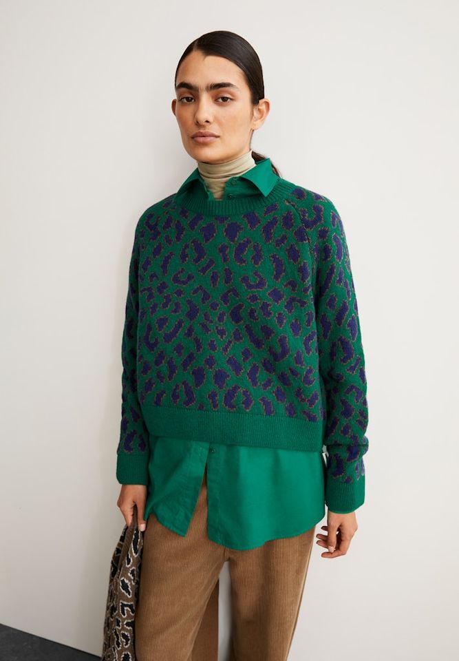 Strickpullover Diliriaa Leopaa emerald green von Armedangels
