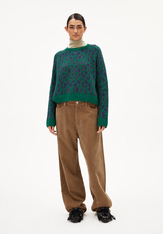 Strickpullover Diliriaa Leopaa emerald green von Armedangels