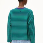 Sweatshirt Frankaa Maarlen Stripe emerald green-blue noon von Armedangels