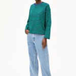 Sweatshirt Frankaa Maarlen Stripe emerald green-blue noon von Armedangels