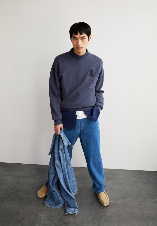 Sweatshirt Iconic Å Emaal Gmt Dye blue noon washed von Armedangels