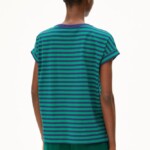 T-Shirt Idaara Stripes emerald green-blue noon von Armedangels