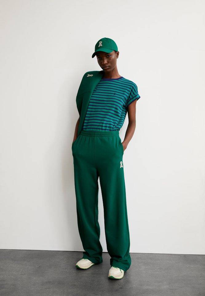 T-Shirt Idaara Stripes emerald green-blue noon von Armedangels
