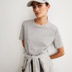 T-Shirt Lualaa silver melange von Armedangels