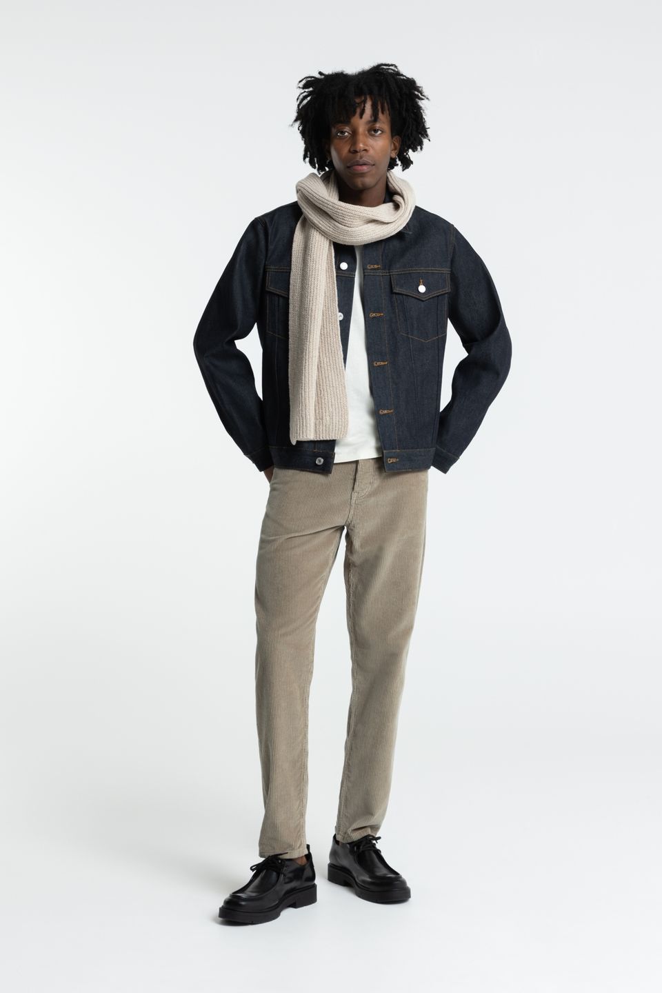 Hose Sushan Cord silver mink von Kings of Indigo