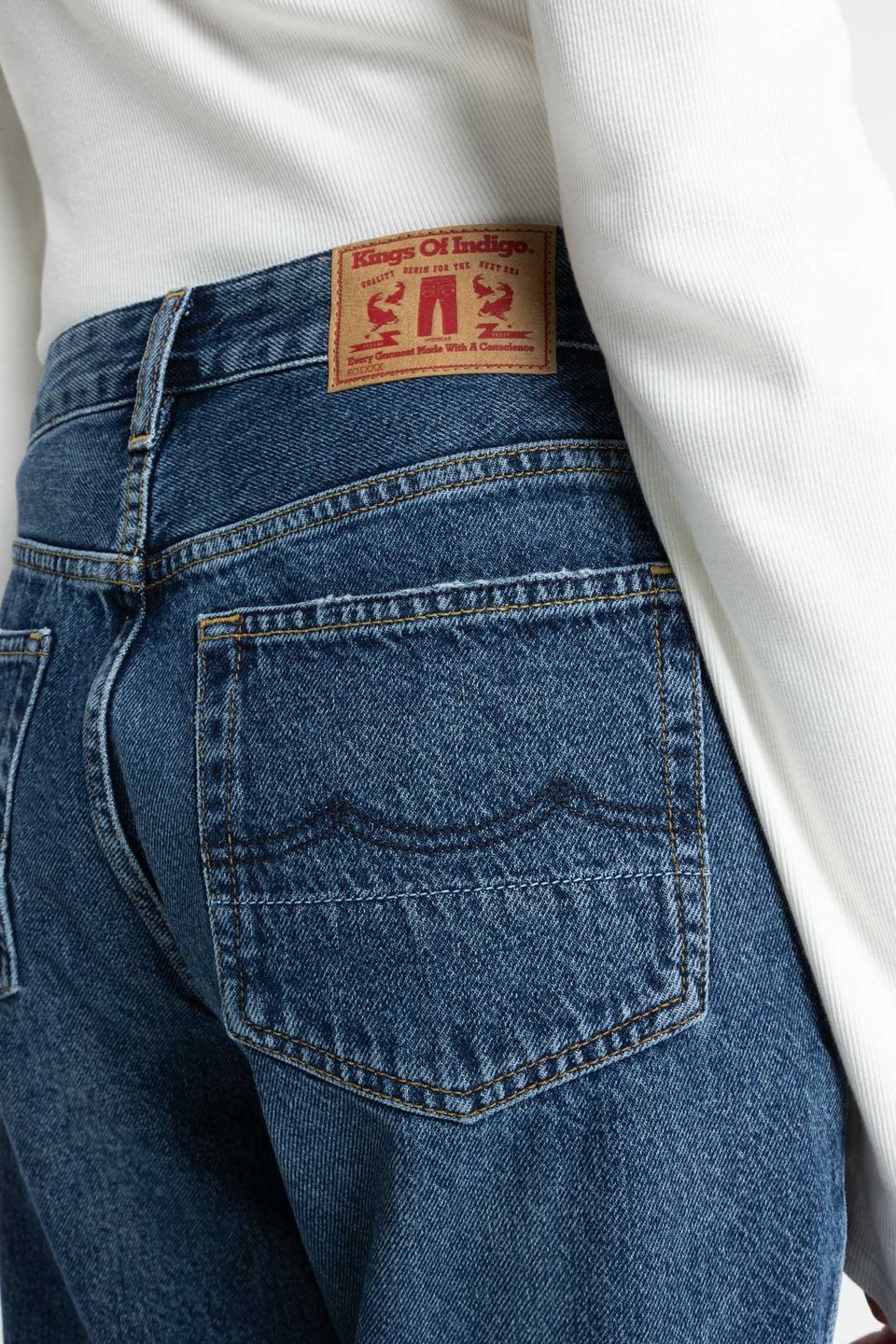 Jeans Caroline Cropped zintare dark worn von Kings of Indigo