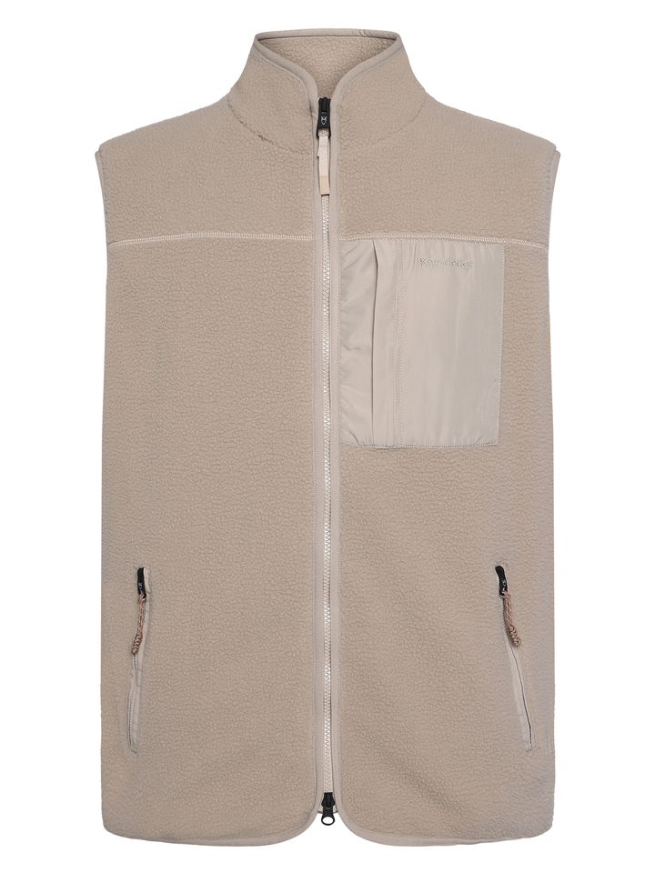 Fleece Weste Loose Fit Zip light feather gray von KnowledgeCotton Apparel