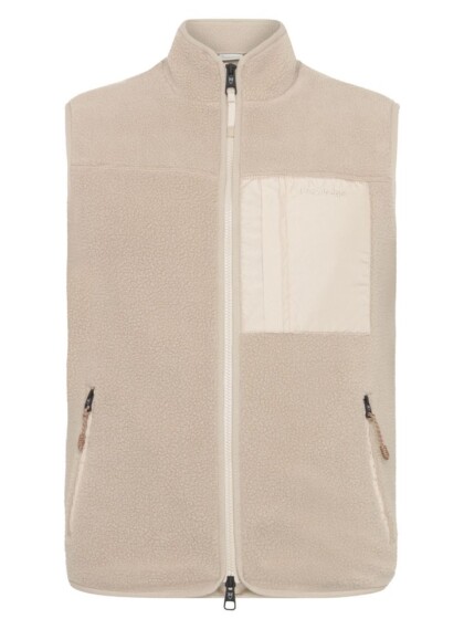 Fleece Weste Loose Fit Zip light feather gray von KnowledgeCotton Apparel