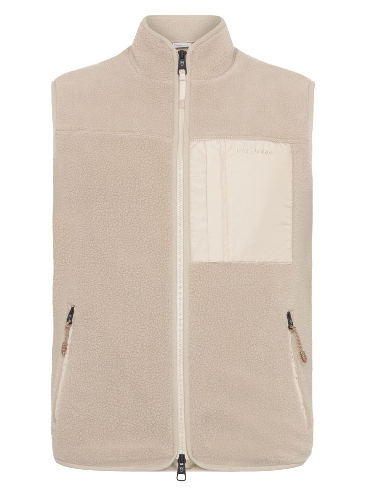 Fleece Weste Loose Fit Zip light feather gray von KnowledgeCotton Apparel