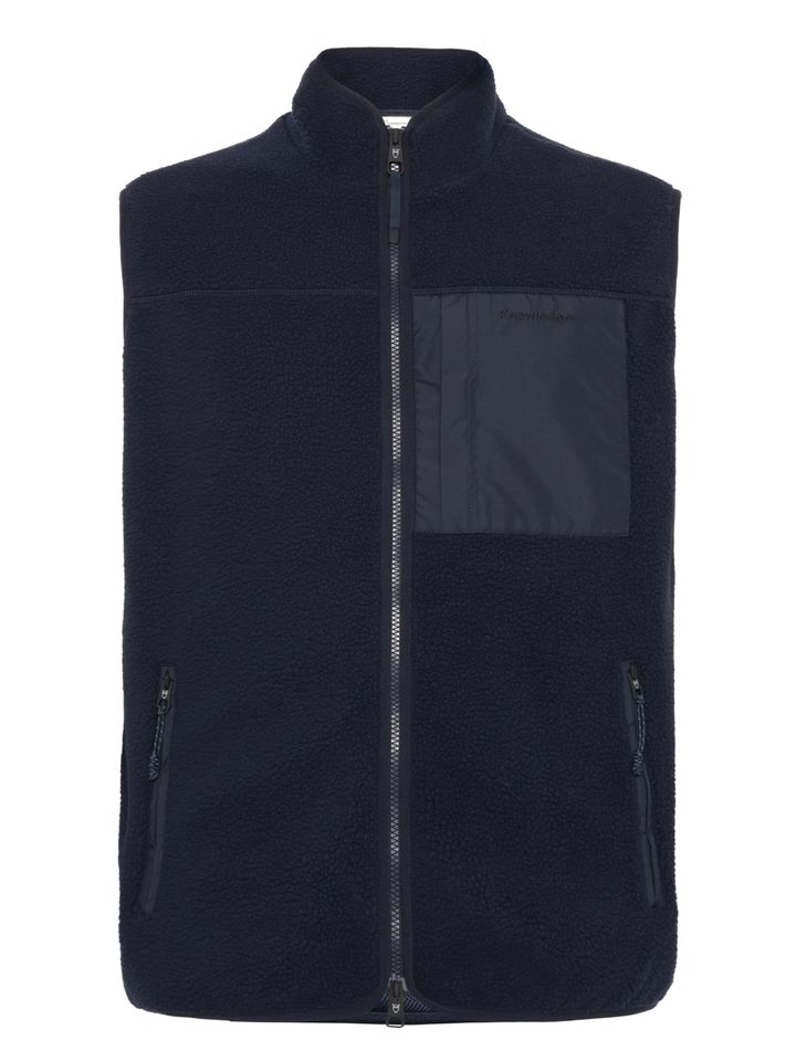 Fleece Weste Loose Fit Zip night sky von KnowledgeCotton Apparel