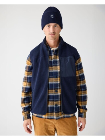 Fleece Weste Loose Fit Zip night sky von KnowledgeCotton Apparel