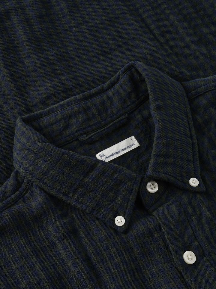 Hemd Checked green check von KnowledgeCotton Apparel