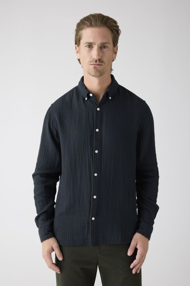 Hemd Checked green check von KnowledgeCotton Apparel
