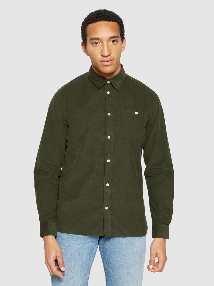 Hemd Corduroy forrest night von KnowledgeCotton Apparel