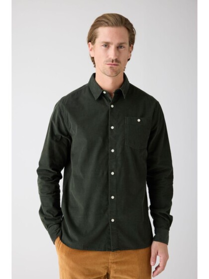 Hemd Corduroy forrest night von KnowledgeCotton Apparel