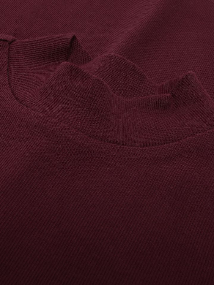 Longsleeve Rib High neck fig von KnowledgeCotton Apparel