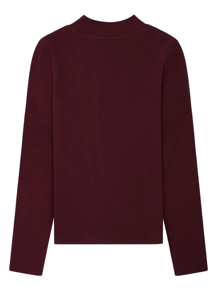Longsleeve Rib High neck fig von KnowledgeCotton Apparel