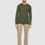 Strickpullover Merino Crew Neck forrest night von KnowledgeCotton Apparel