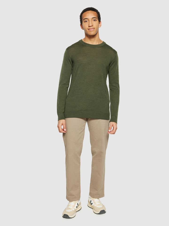 Strickpullover Merino Crew Neck forrest night von KnowledgeCotton Apparel