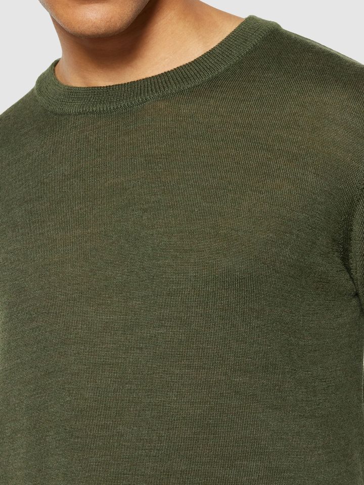 Strickpullover Merino Crew Neck forrest night von KnowledgeCotton Apparel