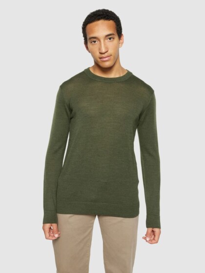 Strickpullover Merino Crew Neck forrest night von KnowledgeCotton Apparel