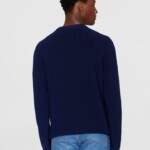 Strickpullover Merino Crew neck knit RWS total eclipse von KnowledgeCotton Apparel