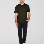 T-Shirt Agnar Basic green melange von KnowledgeCotton Apparel
