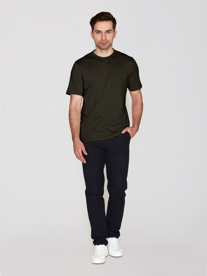 T-Shirt Agnar Basic green melange von KnowledgeCotton Apparel