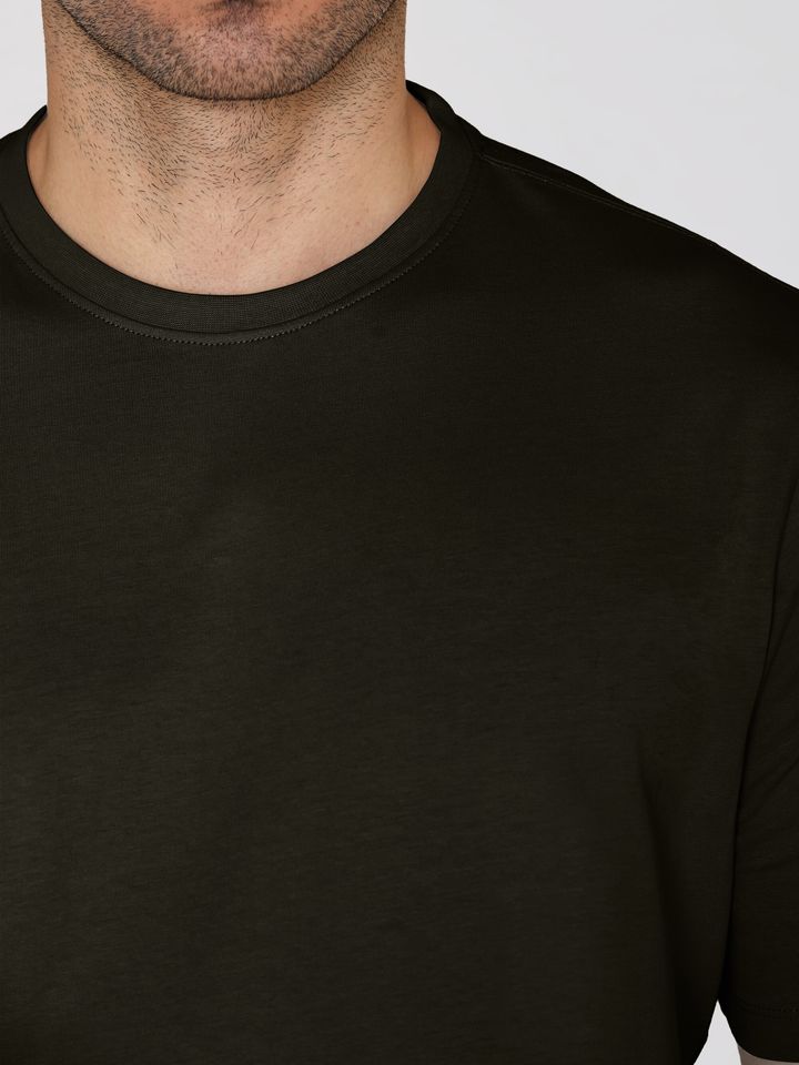 T-Shirt Agnar Basic green melange von KnowledgeCotton Apparel