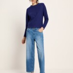 Langarm-Raglanshirt purple blue von Lanius
