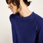 Langarm-Raglanshirt purple blue von Lanius