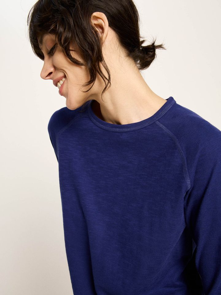 Langarm-Raglanshirt purple blue von Lanius