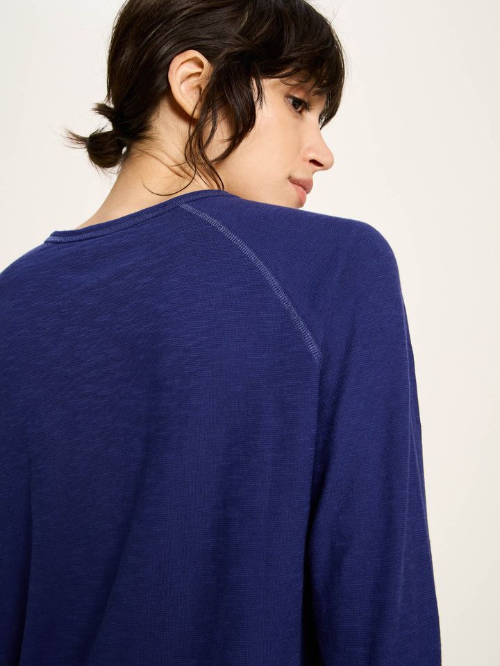 Langarm-Raglanshirt purple blue von Lanius