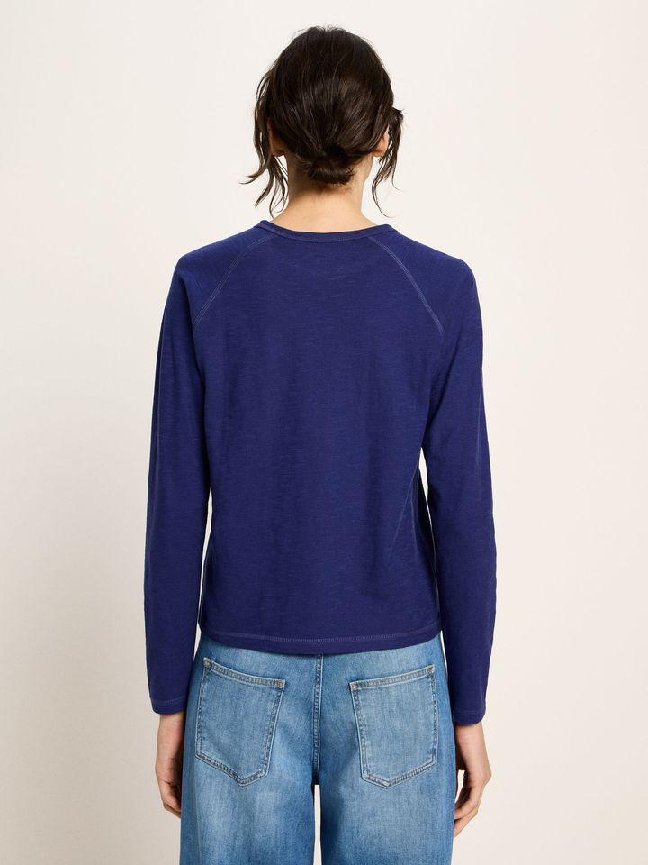 Langarm-Raglanshirt purple blue von Lanius
