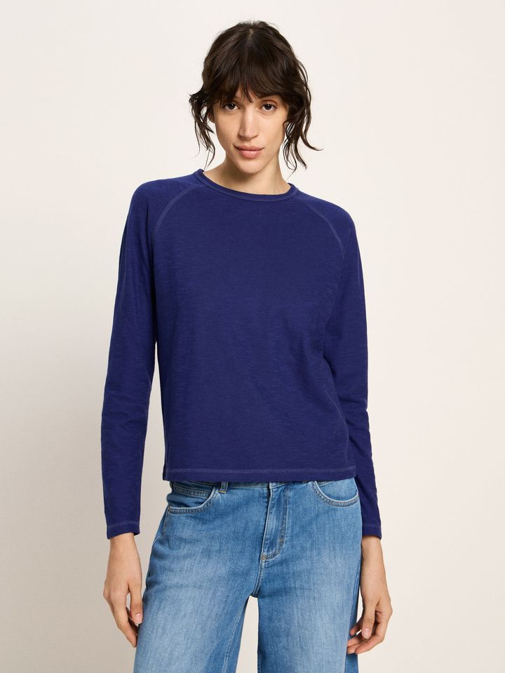 Langarm-Raglanshirt purple blue von Lanius
