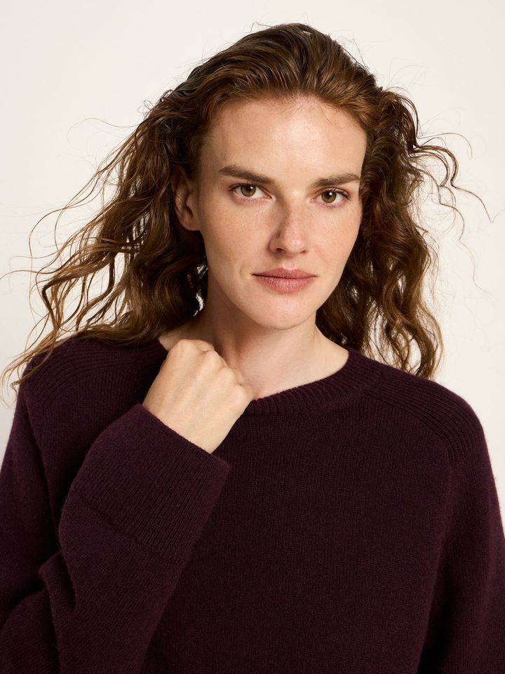 Pullover Cropped bordeaux von Lanius
