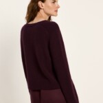 Pullover Cropped bordeaux von Lanius