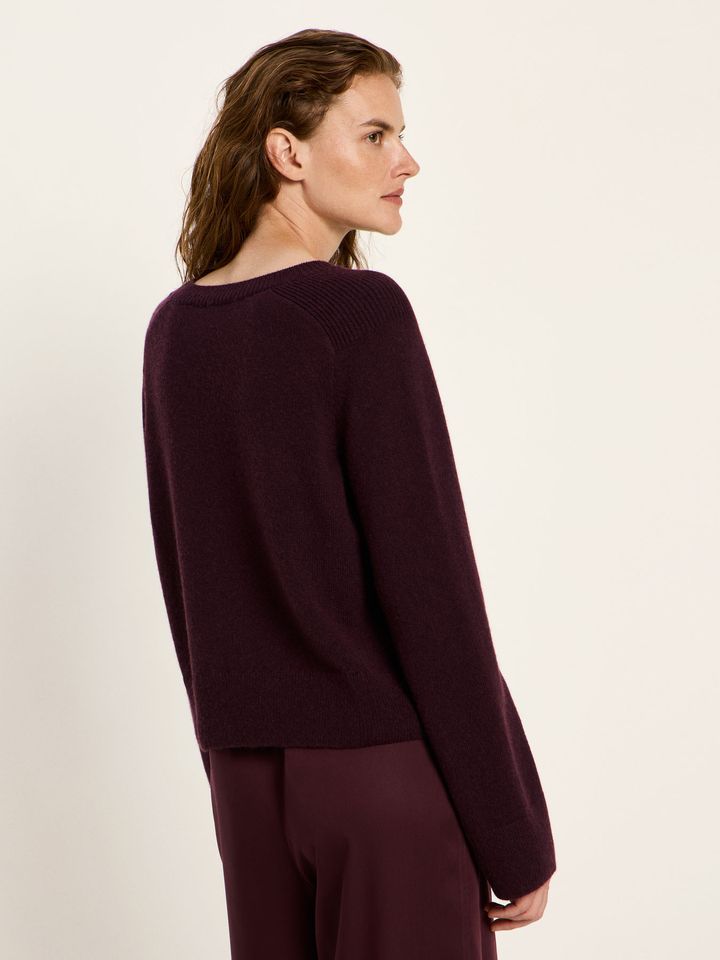 Pullover Cropped bordeaux von Lanius