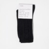 Socken Rippenstrick 25 black von Lanius
