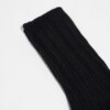 Socken Rippenstrick 25 black von Lanius