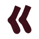 Socken Rippenstrick 25 bordeaux von Lanius