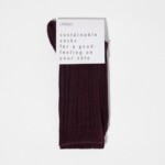 Socken Rippenstrick 25 bordeaux von Lanius