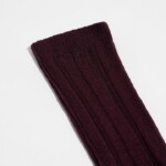 Socken Rippenstrick 25 bordeaux von Lanius